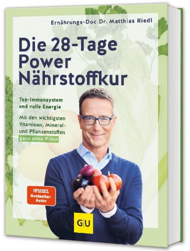 Buchcover und Innenansicht für das Buch: Die 28-Tage-Power-Nährstoffkur