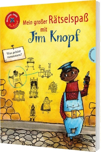 Buchcover und Innenansicht für das Buch: Mein großer Rätselspaß mit Jim Knopf