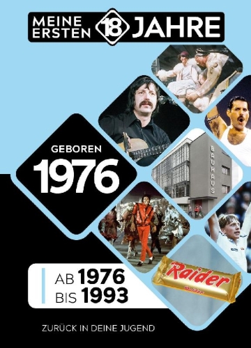 Buchcover und Innenansicht für das Buch: Geboren 1976