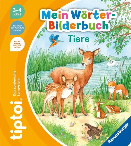 Buchcover und Innenansicht für das Buch: tiptoi® Mein Wörter-Bilderbuch Tiere