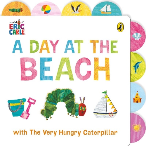 Buchcover und Innenansicht für das Buch: A Day at the Beach with The Very Hungry Caterpillar