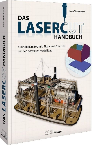 Buchcover und Innenansicht für das Buch: Das Lasercut-Handbuch
