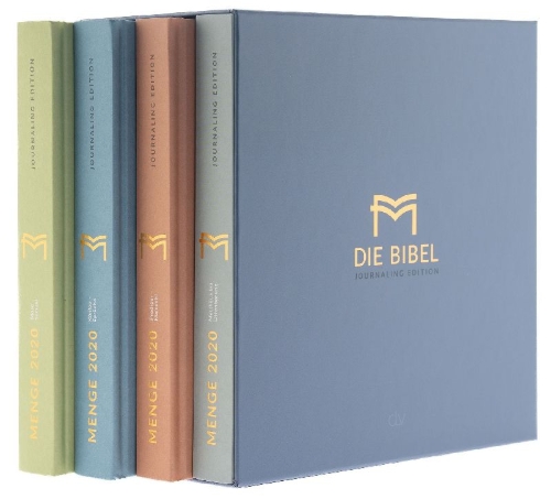 Buchcover und Innenansicht für das Buch: Menge 2020 (Bibel) - Journaling Edition - 4 Bände im Schuber