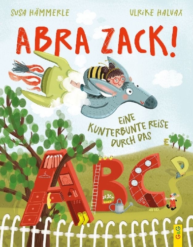 Buchcover und Innenansicht für das Buch: ABRA ZACK! Eine kunterbunte Reise durch das ABC