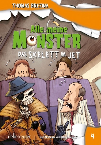 Buchcover und Innenansicht für das Buch: Alle meine Monster. Das Skelett im Jet