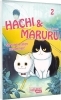 Buchcover und Innenansicht für das Buch: Tsure-neko Maruru to Hachi