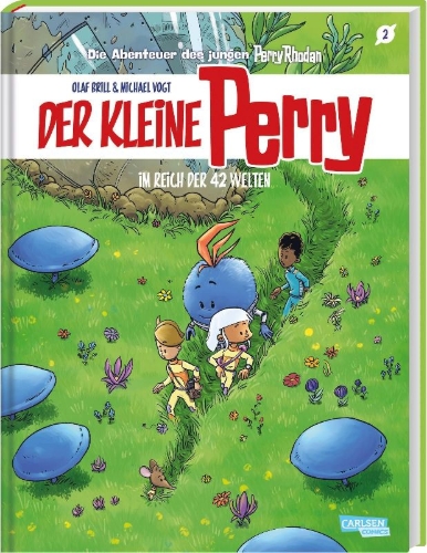 Buchcover und Innenansicht für das Buch: Der kleine Perry 2: Im Reich der 42 Welten