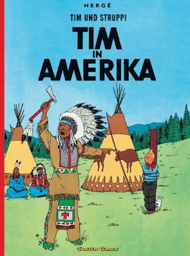 Buchcover und Innenansicht für das Buch: TINTIN EN AMERIQUE                                         