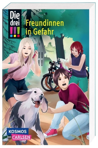 Buchcover und Innenansicht für das Buch: Die drei !!! 50: Freundinnen in Gefahr (Dreifachband. Enthält die Bände: Verlorenes Herz, Spuren der Vergangenheit, Falsche Freunde)