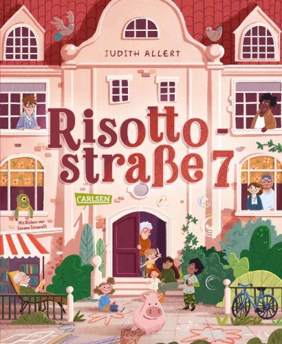 Buchcover und Innenansicht für das Buch: Risottostraße 7