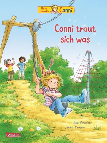 Buchcover und Innenansicht für das Buch: Conni-Bilderbücher: Conni traut sich was
