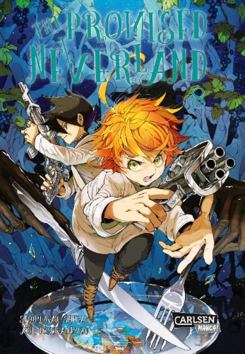 Buchcover und Innenansicht für das Buch: Yakusoku no Neverland