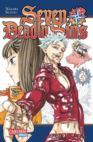 Buchcover und Innenansicht für das Buch: Nanatsu no Taizai