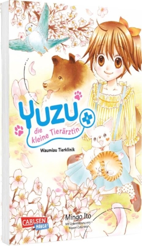 Buchcover und Innenansicht für das Buch: Yuzu no Dobutsu Karte