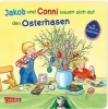 Buchcover und Innenansicht für das Buch: Jakob und Conni freuen sich auf den Osterhasen
