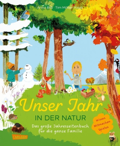 Buchcover und Innenansicht für das Buch: Unser Jahr in der Natur