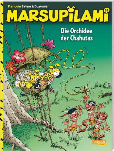 Buchcover und Innenansicht für das Buch: Marsupilami 17: L'orchidée des Chahutas