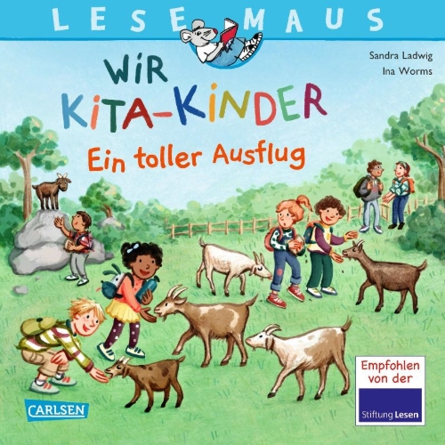 Buchcover und Innenansicht für das Buch: LESEMAUS 165: Wir KiTa-Kinder - Ein toller Ausflug