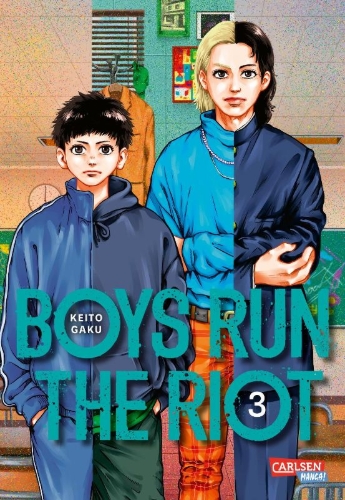 Buchcover und Innenansicht für das Buch: Boys Run the Riot