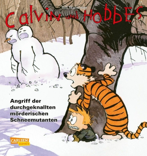Buchcover und Innenansicht für das Buch: Calvin & Hobbes 07 - Angriff der durchgeknallten mörderischen Schneemutanten