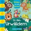 Buchcover und Innenansicht für das Buch: Schau, was passt genau? In den Urwäldern