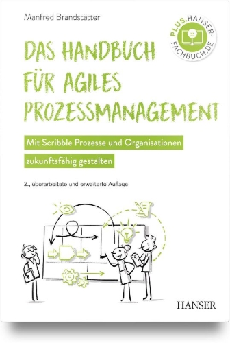 Buchcover und Innenansicht für das Buch: Das Handbuch für agiles Prozessmanagement