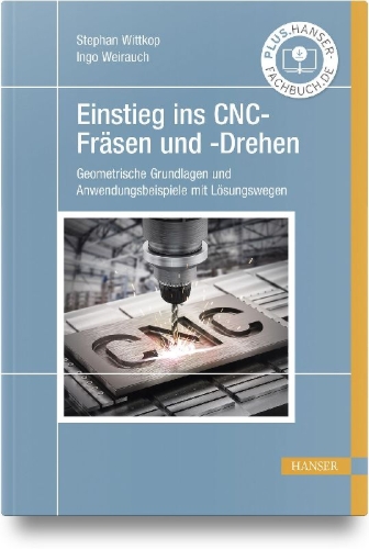 Buchcover und Innenansicht für das Buch: Einstieg ins CNC-Fräsen und -Drehen