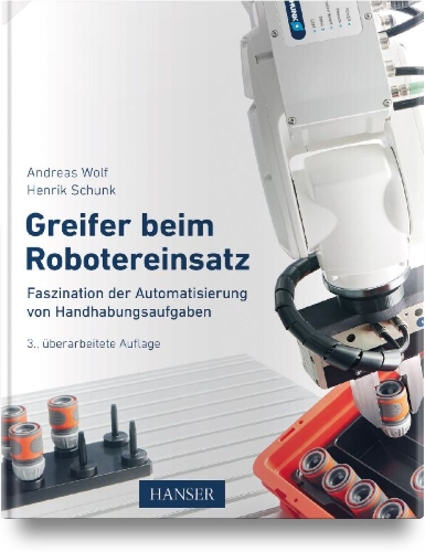 Buchcover und Innenansicht für das Buch: Greifer beim Robotereinsatz