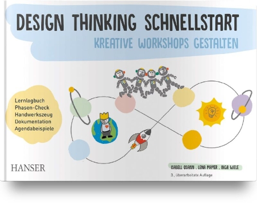 Buchcover und Innenansicht für das Buch: Design Thinking Schnellstart