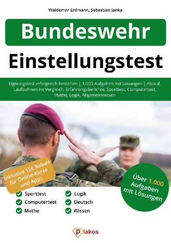 Buchcover und Innenansicht für das Buch: Einstellungstest Bundeswehr