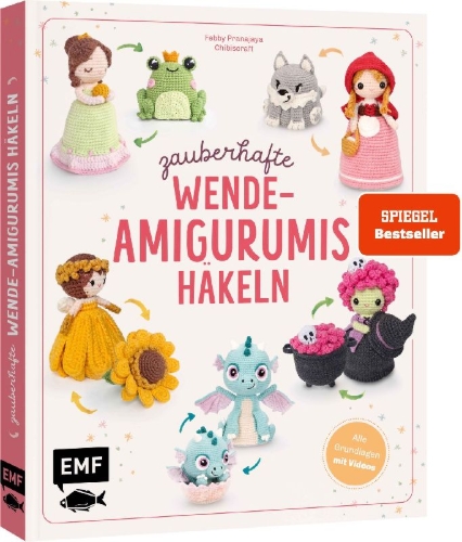 Buchcover und Innenansicht für das Buch: Reversible Amigurumi