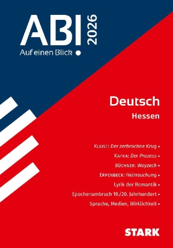 Buchcover und Innenansicht für das Buch: STARK Deutsch - Abi - Auf einen Blick! 2026 Hessen