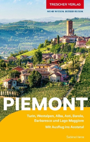 Buchcover und Innenansicht für das Buch: TRESCHER Reiseführer Piemont