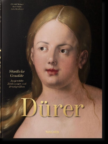 Buchcover und Innenansicht für das Buch: Albrecht Dürer. Sämtliche Gemälde. Ausgewählte Zeichnungen und Druckgrafiken