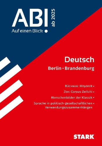 Buchcover und Innenansicht für das Buch: STARK Deutsch - Abi - Auf einen Blick! ab 2025 Berlin/Brandenburg