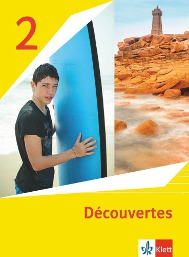 Buchcover und Innenansicht für das Buch: Découvertes 2. Ausgabe 1. oder 2. Fremdsprache. Schulbuch Hardcover 2. Lernjahr