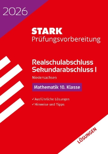 Buchcover und Innenansicht für das Buch: STARK Lösungen zu Mathematik - Realschulabschluss 2026 Niedersachsen - Prüfungsvorbereitung