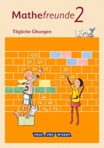 Buchcover und Innenansicht für das Buch: Mathefreunde 2. Schuljahr. Nord / Süd. Tägliche Übungen