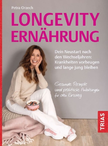 Buchcover und Innenansicht für das Buch: Longevity-Ernährung
