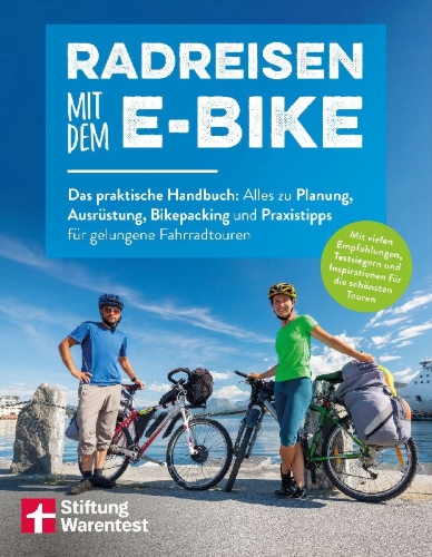 Buchcover und Innenansicht für das Buch: Radreisen mit dem E-Bike