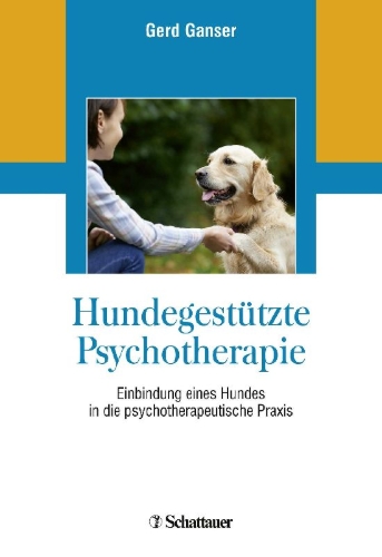 Buchcover und Innenansicht für das Buch: Hundegestützte Psychotherapie