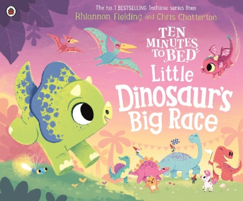 Buchcover und Innenansicht für das Buch: Ten Minutes to Bed: Little Dinosaur's Big Race