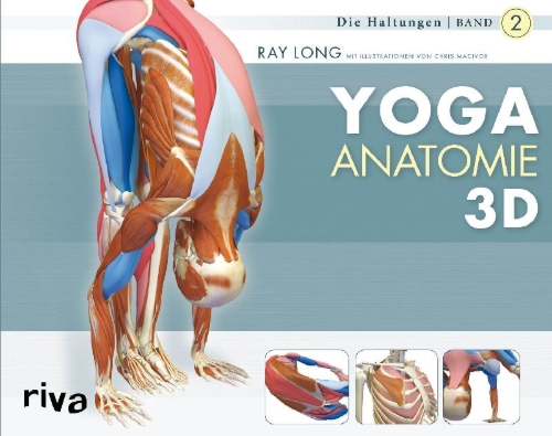 Buchcover und Innenansicht für das Buch: Yoga-Anatomie 3D 02. Die Haltungen