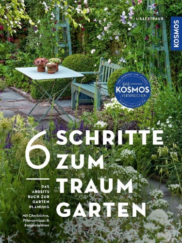 Buchcover und Innenansicht für das Buch: 6 Schritte zum Traumgarten