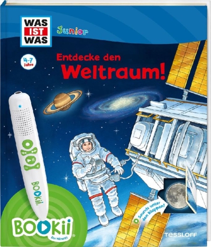 Buchcover und Innenansicht für das Buch: BOOKii® WAS IST WAS Junior Entdecke den Weltraum!