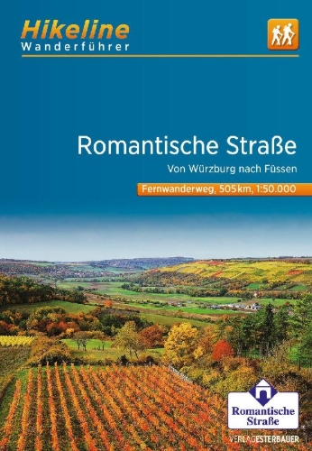 Buchcover und Innenansicht für das Buch: Fernwanderweg Romantische Straße