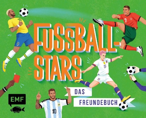 Buchcover und Innenansicht für das Buch: Fußball-Stars - Das Freundebuch