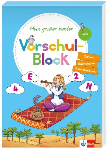 Buchcover und Innenansicht für das Buch: Klett Mein großer bunter Vorschul-Block
