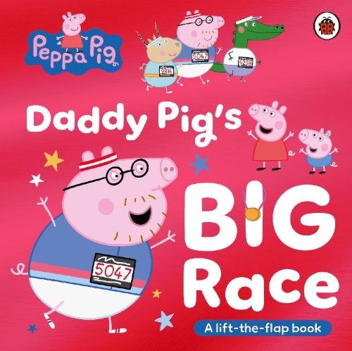 Buchcover und Innenansicht für das Buch: Peppa Pig: Daddy Pig's Big Race