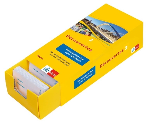 Buchcover und Innenansicht für das Buch: Découvertes 2 Bayern (ab 2017) - Vokabel-Lernbox zum Schulbuch